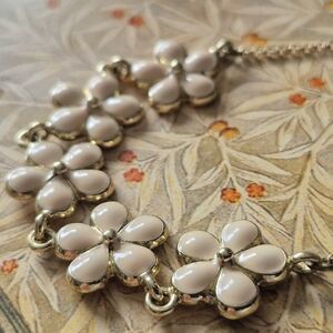 Cream and Gold Botanical Bracelet